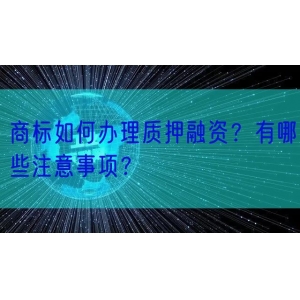 商标如何办理质押融资？有哪些注意事项？